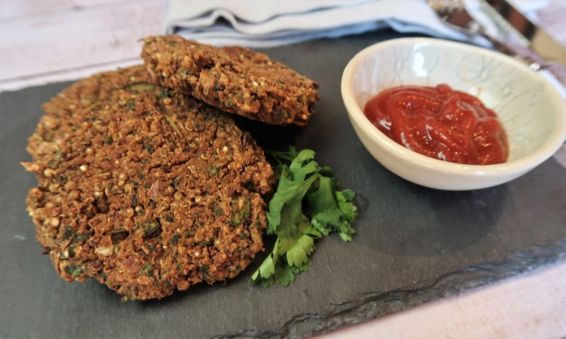Spicy Quinoa and Red Kidney Bean Patties