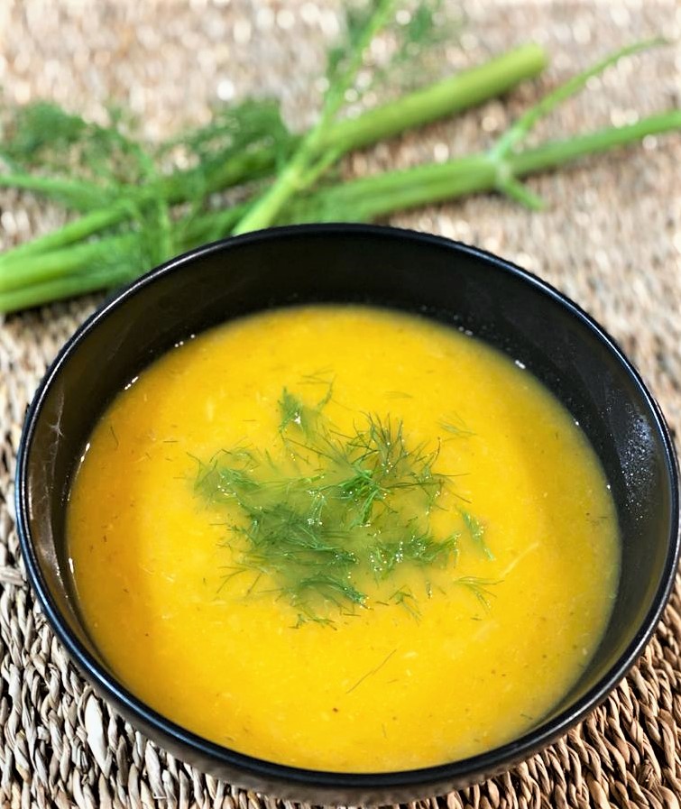 Carrot, Fennel, Citrus and Ginger Soup